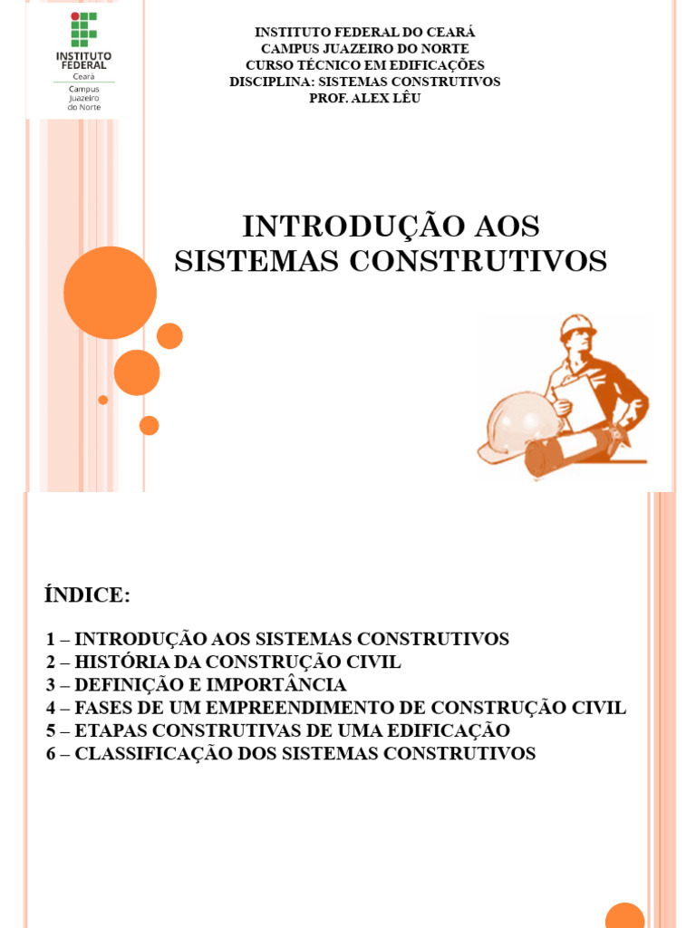 Introdução aos Sistemas Construtivos | PDF | Engenharia Civil | São ...
