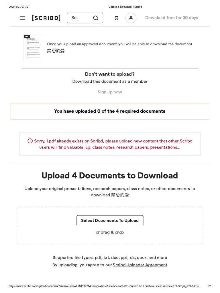 Upload Documents to Scribd for Download | PDF | Scribd