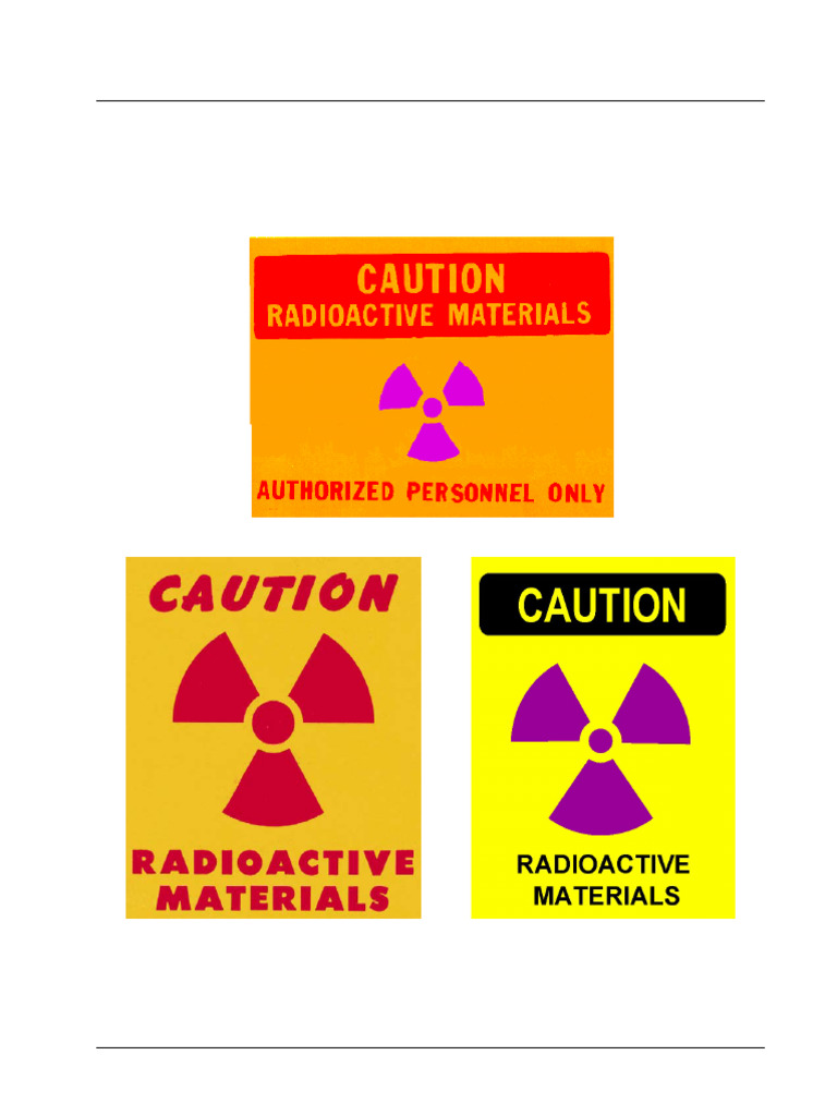 Caution. Rad. Mat. Signs. | PDF | Radioactive Contamination | Pregnancy