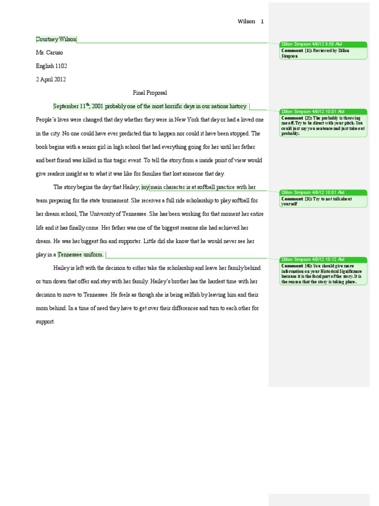 CWilson-1 PR ProposalPaperDSPR | PDF | Narration