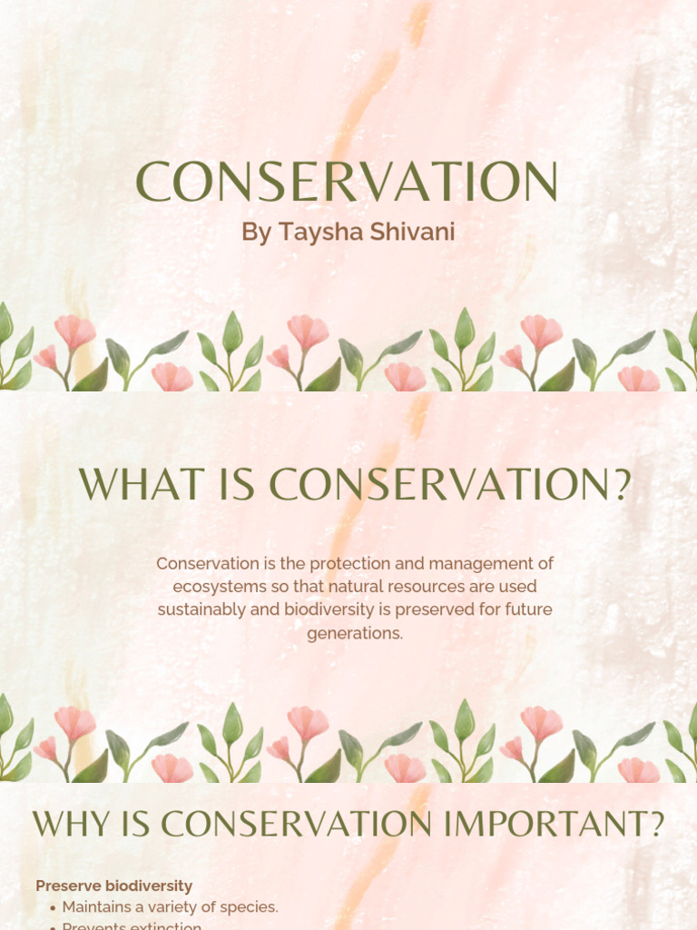 Importance and Methods of Conservation | PDF