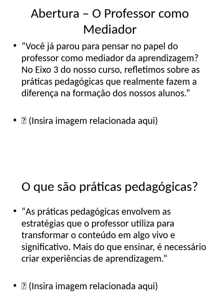 O Papel do Professor na Mediação Pedagógica | PDF