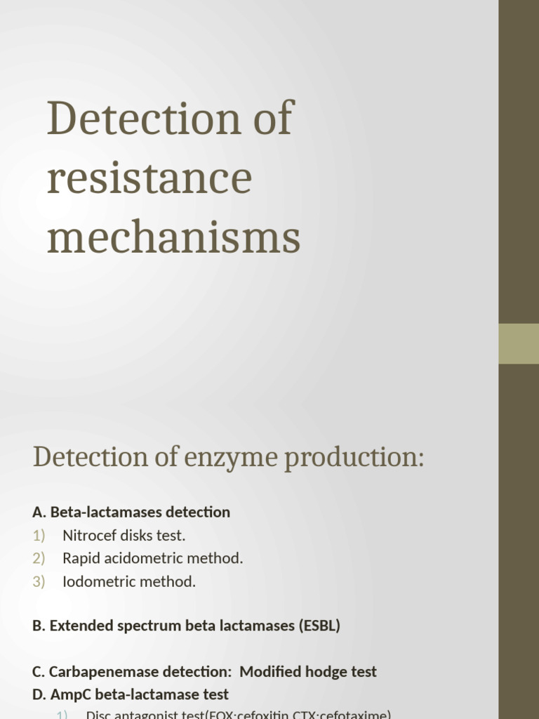 Detection Methods For Beta Lactamase Enzymes 6a42a399 5da4 4a91 A001 ...
