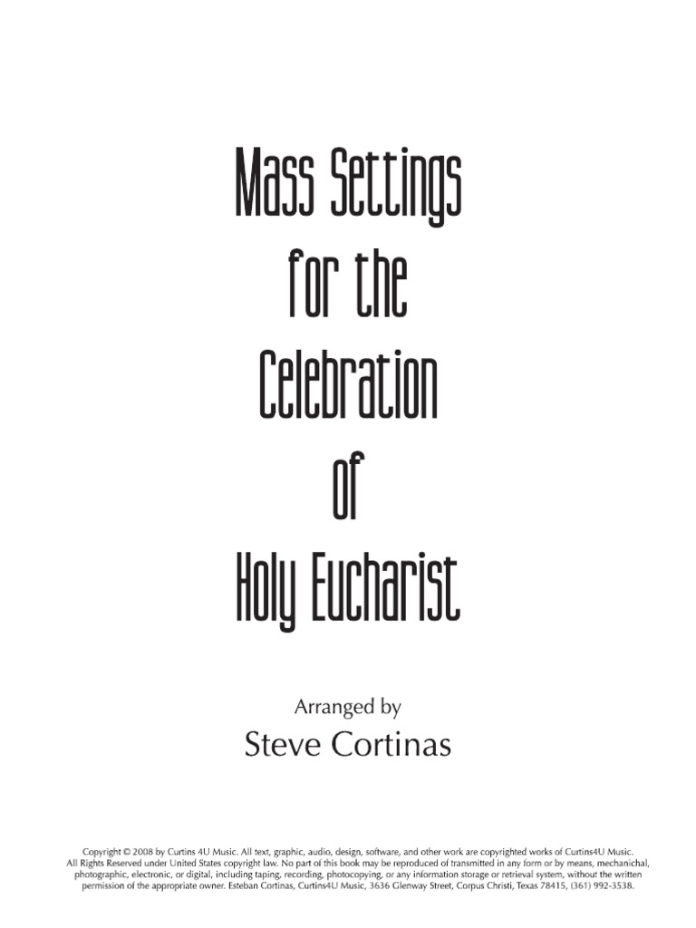 Mass Settings | PDF
