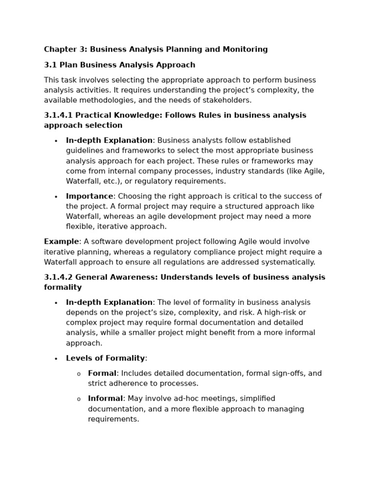 Business Analysis Planning Essentials | PDF | Business Analysis | Agile ...