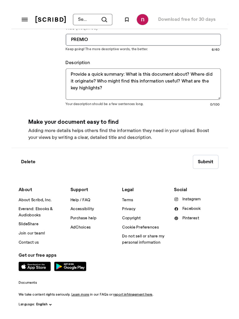 Scribd Document Upload Guide | PDF