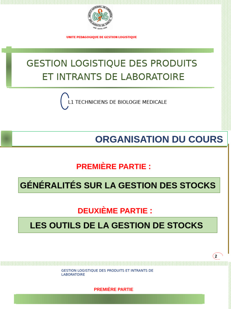 Gestion Logistique des Stocks en Laboratoire | PDF | Inventaire