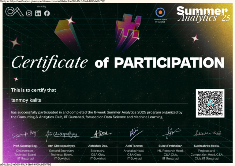 Summer Analytics | PDF