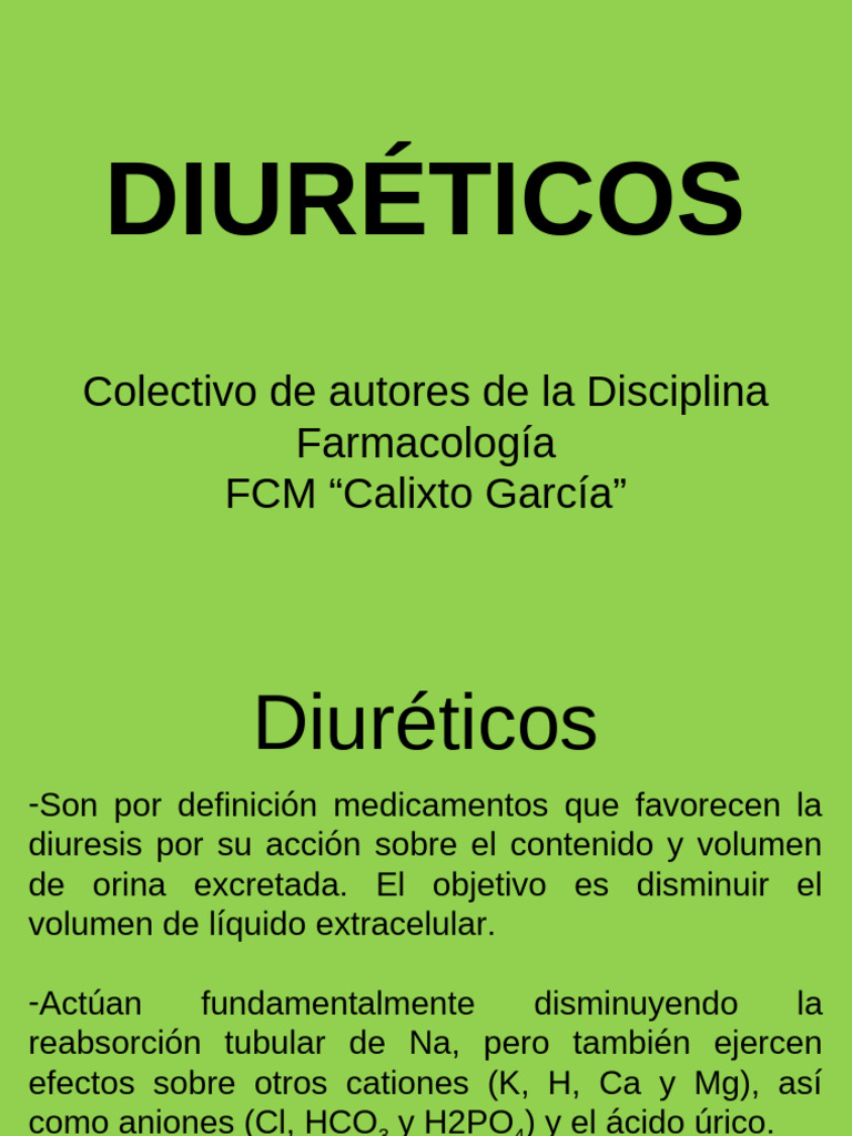DIURÉTICOS | PDF | Drogas