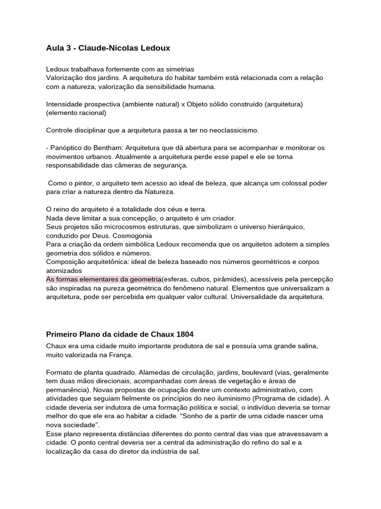 Claude-Nicolas Ledoux | PDF | Cidade | Geometria