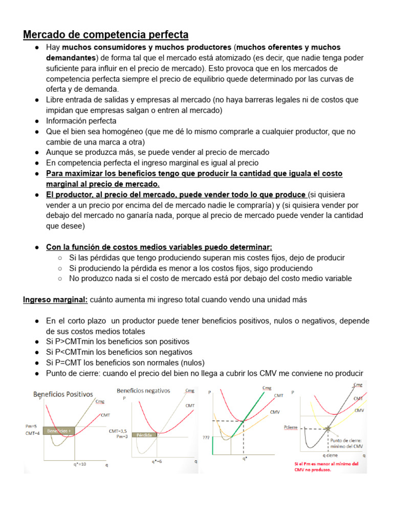 Mercado de Competencia Perfecta y Monopolio | PDF | Mercado (economía ...