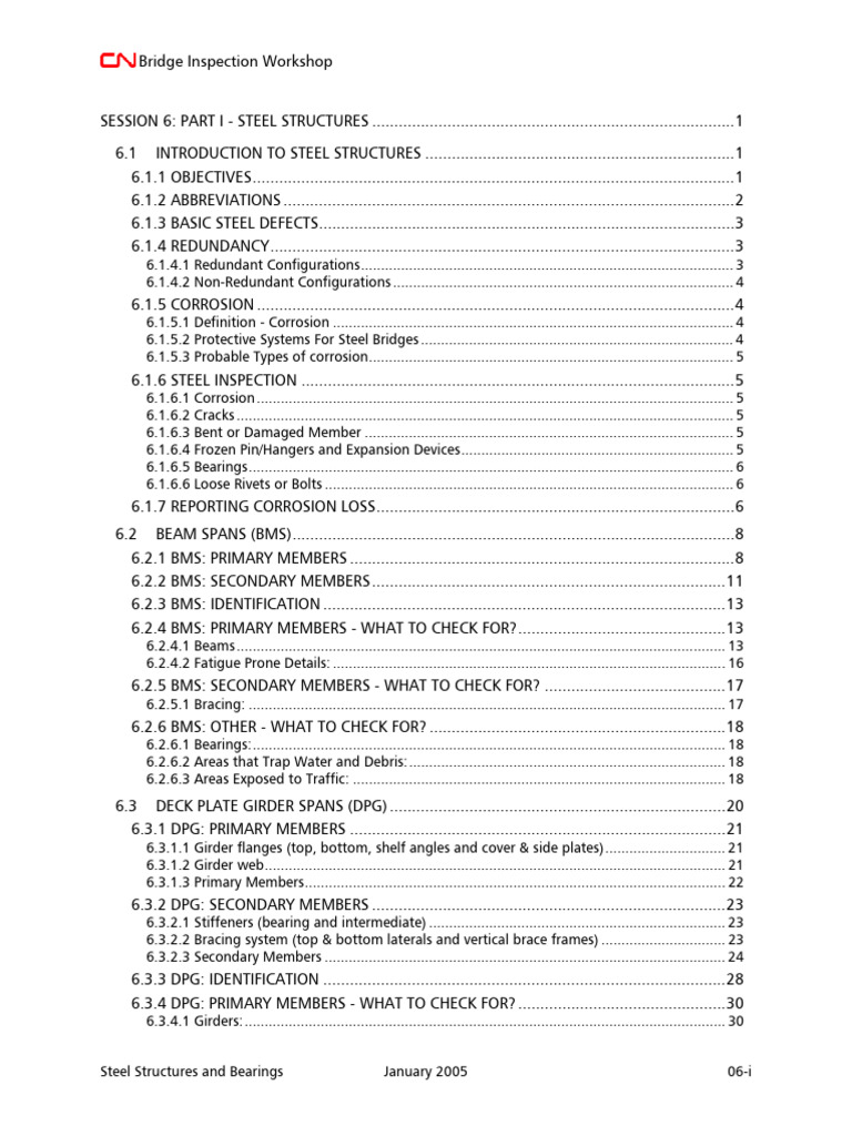 Steel Structures Inspection Guide | PDF | Transport Buildings And ...