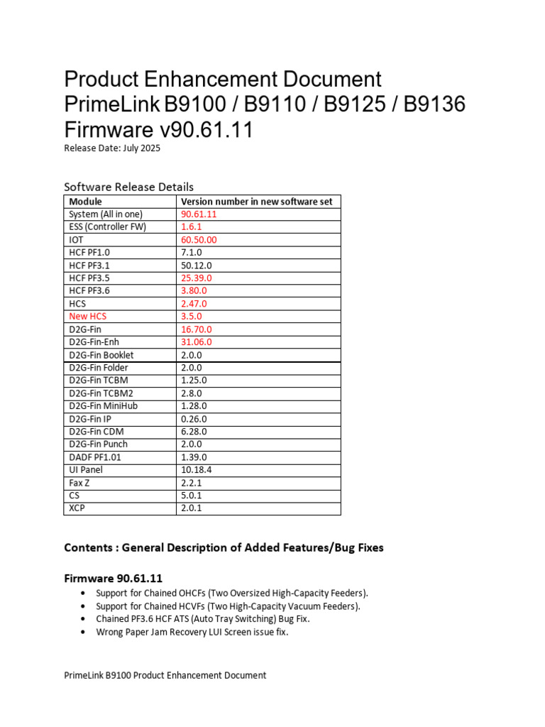 PrimeLink B9100 Firmware Update v90.61.11 | PDF | Transport Layer ...