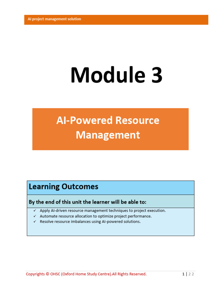 1738733553module 3 AI-Powered Resource Management | PDF | Artificial ...