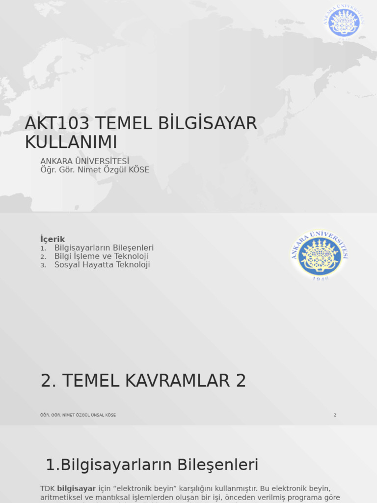 Ünite 2. Temel Kavramlar - 2 | PDF
