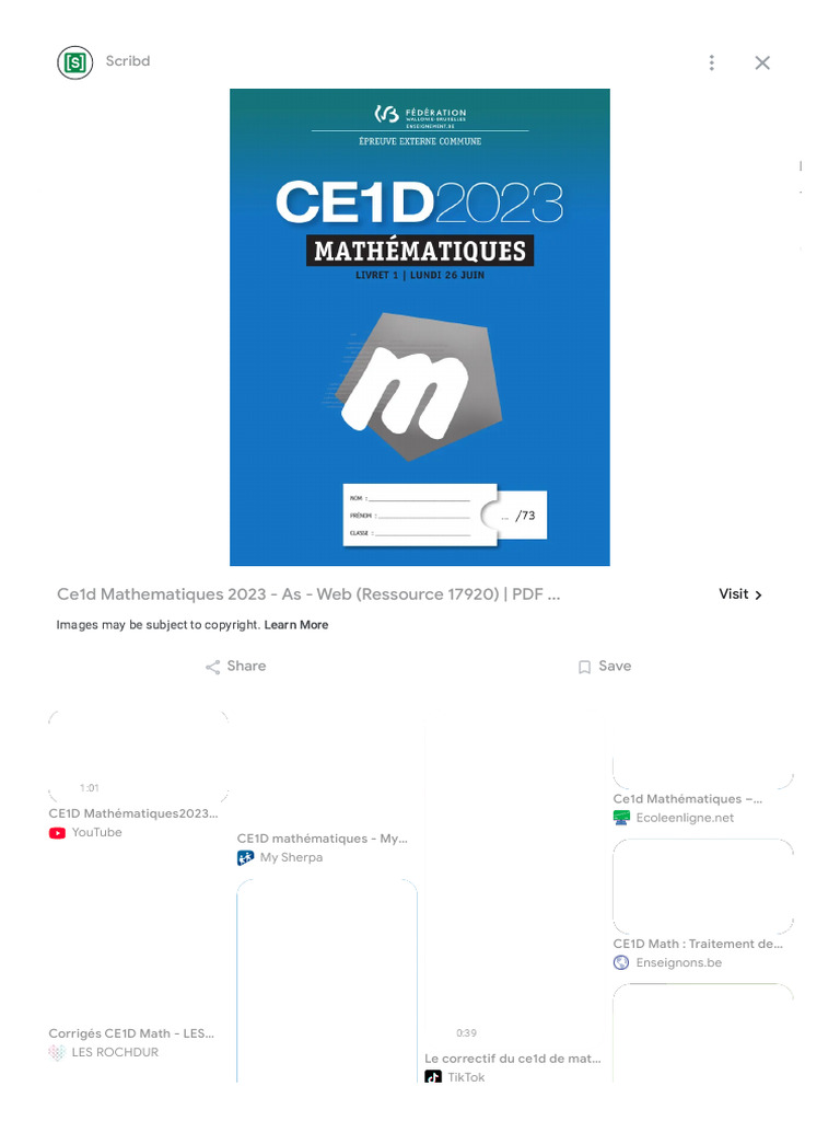 Correction CE1D Math 2023 | PDF