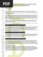 Maya Technical Paper: How To Set Up and Optimise Alpha Planes When Using Mental Ray Tutorial Key