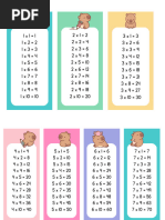 Tablas de multiplicar del 1 al 12 | PDF