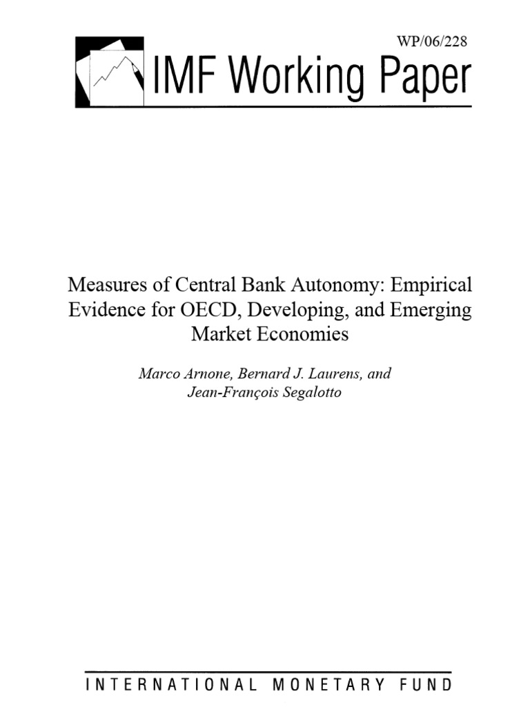 Central Bank Autonomy in OECD & Emerging Markets | PDF | Central Banks ...