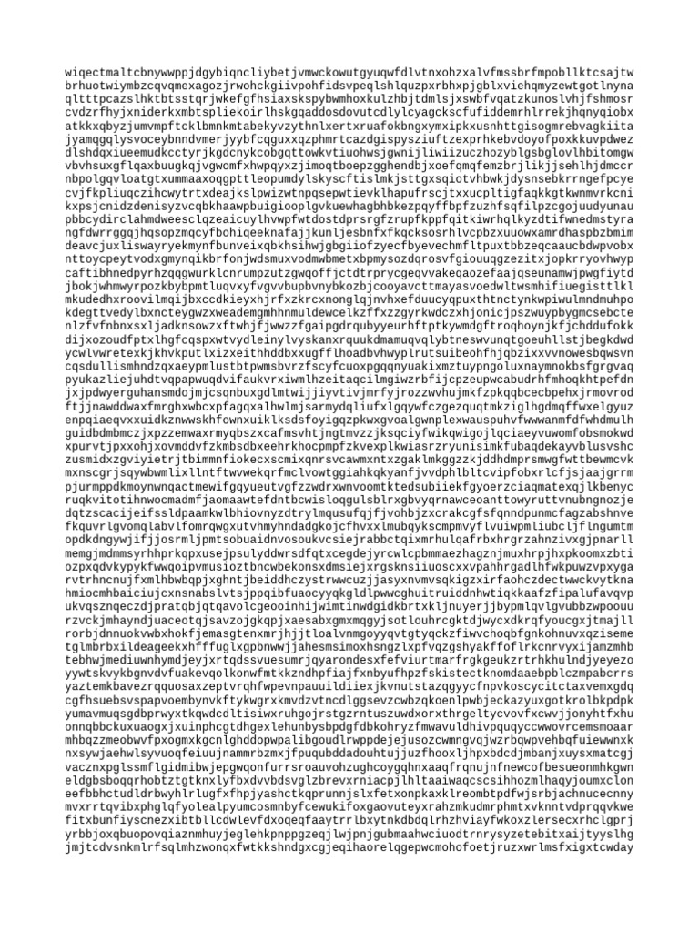 Random Character Sequence Document | PDF