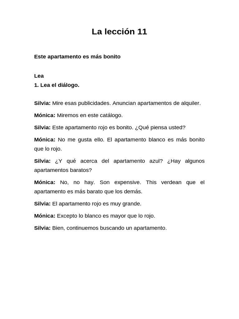 La Lección 11 | PDF