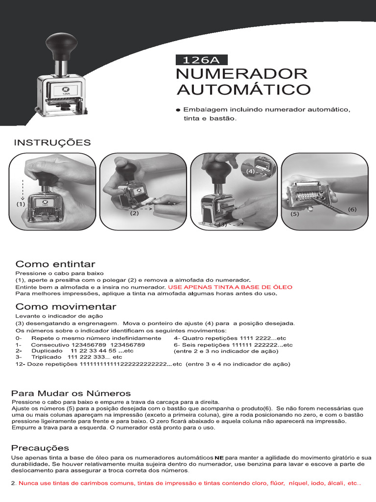 Manual Numerador Automatico | PDF