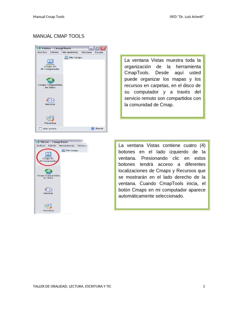 Guía Completa de Cmap Tools | PDF | Botón (Computación) | Ventana ...
