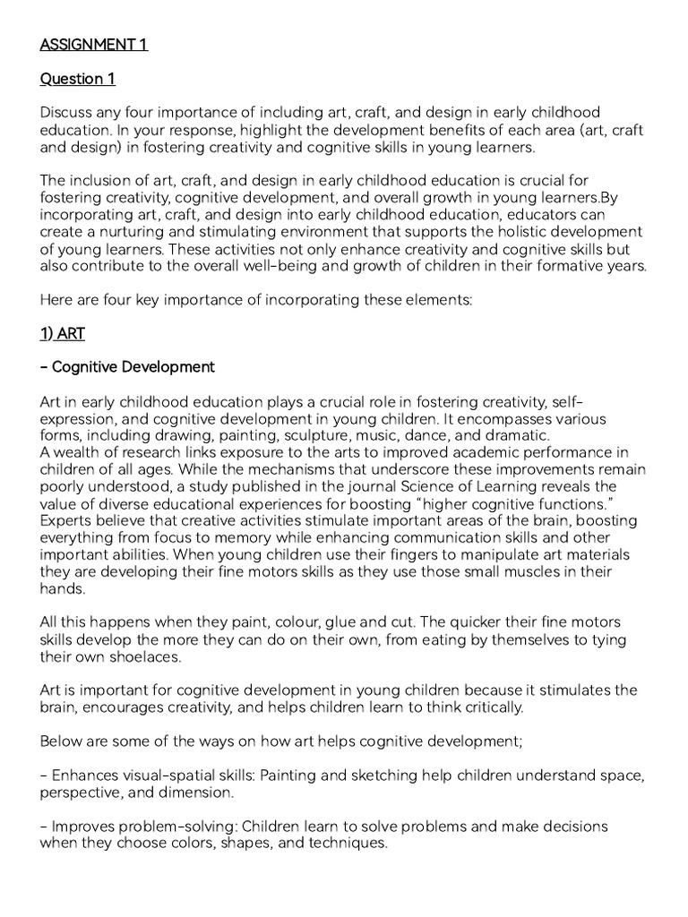 Fostering Creativity in Early Childhood | PDF | Creativity | Art Therapy