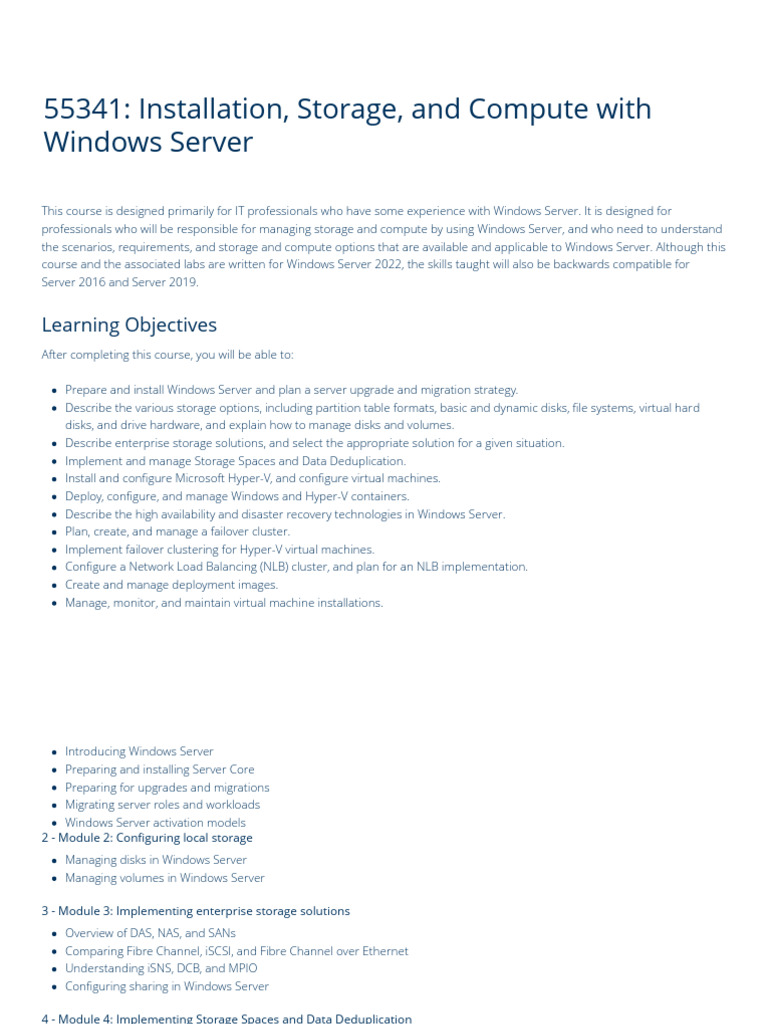 Installation, Storage, and Compute With Windows Server | PDF | Hyper V ...