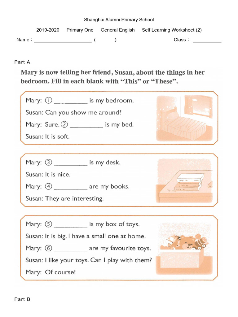 Shanghai Primary 1 English Worksheet | PDF