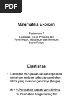 Matematika Ekonomi-Pertemuan 7