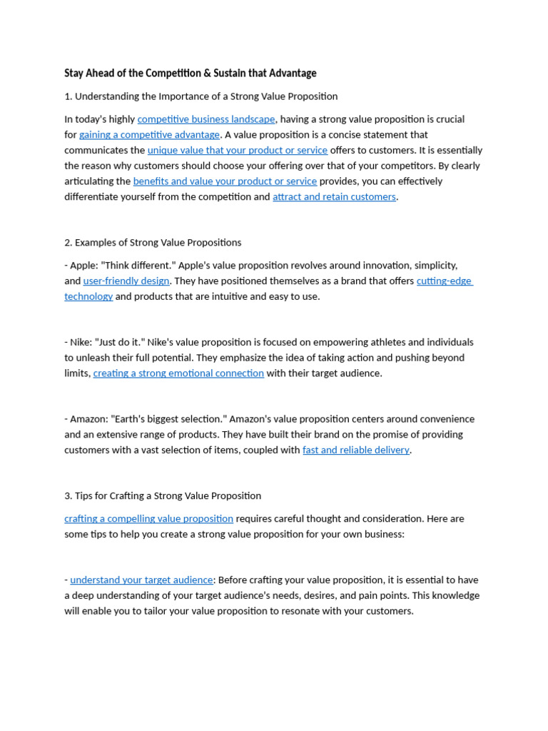 Crafting a Compelling Value Proposition | PDF | Target Audience | Brand