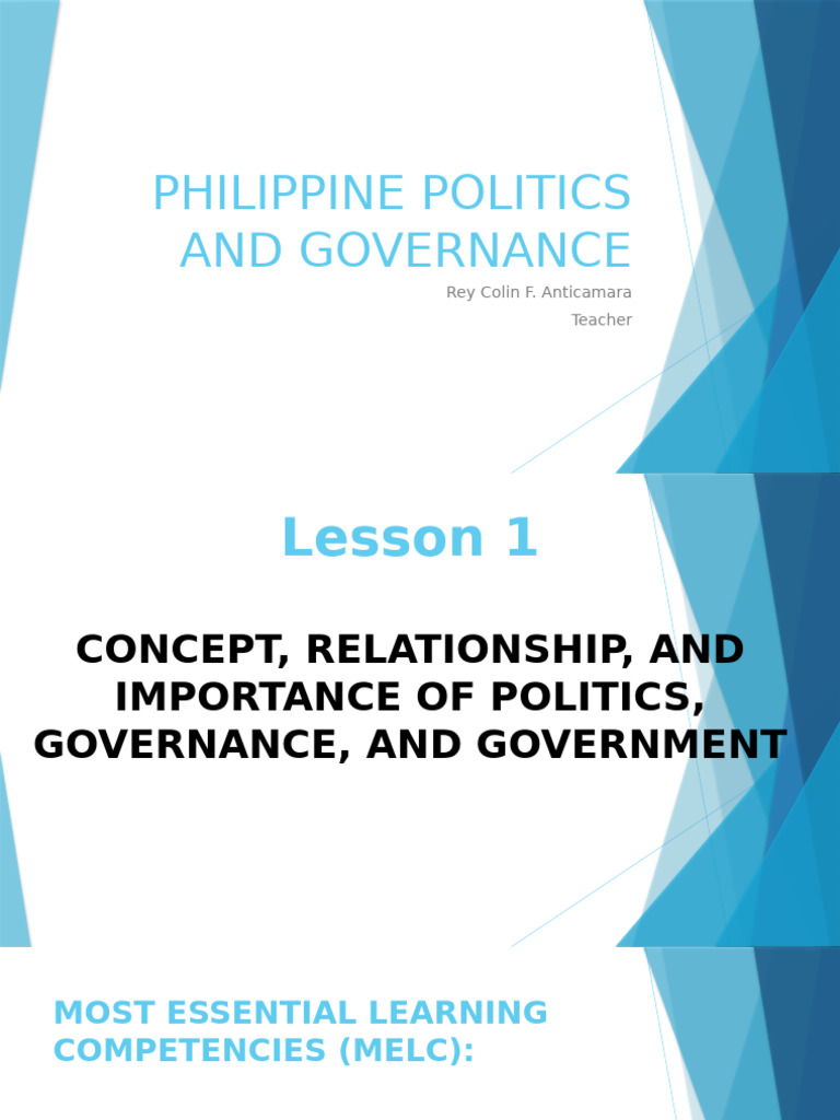 Philippine Politics and Governance Topic 1 Week 1 2 | PDF | Science ...