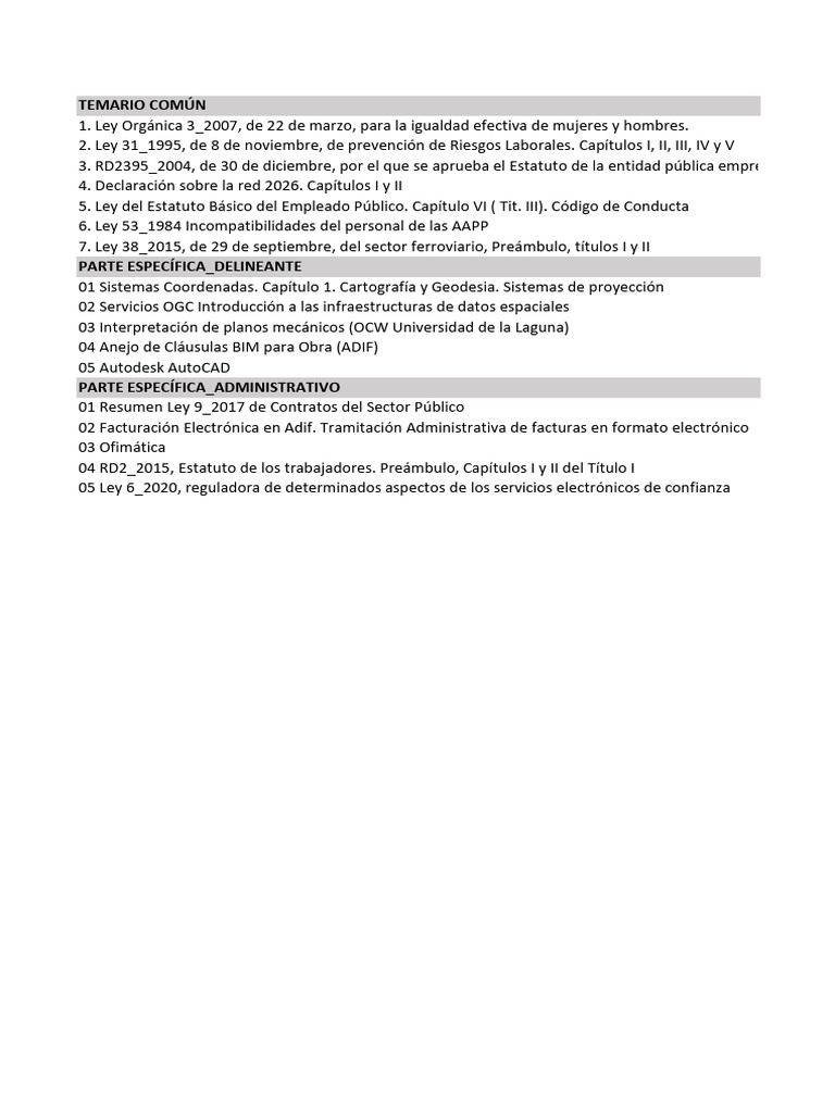Temario 2 | PDF