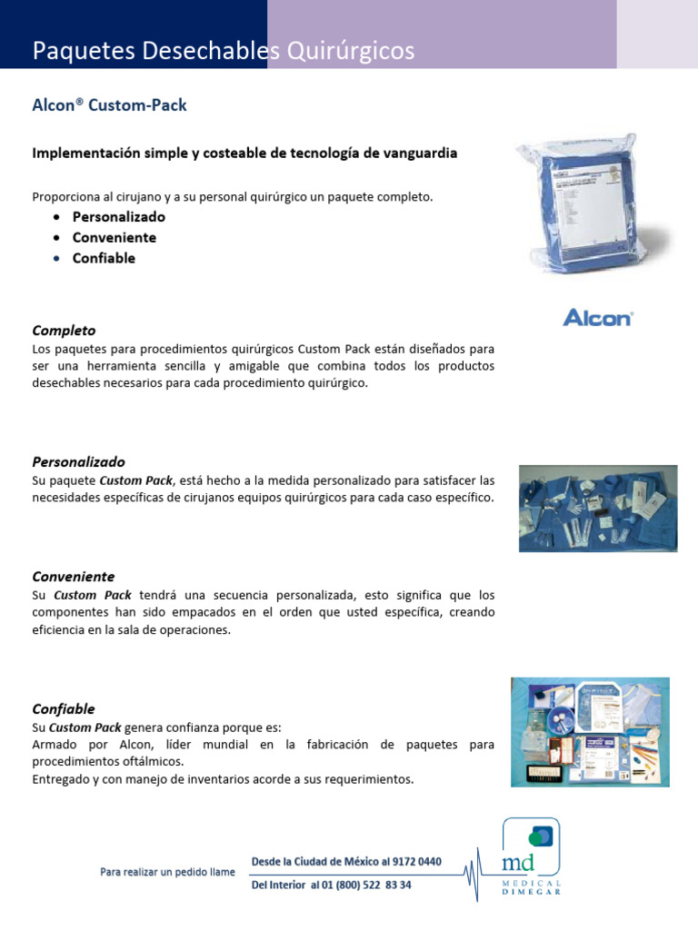 Paquetes Quirúrgicos Desechables Alcon | PDF