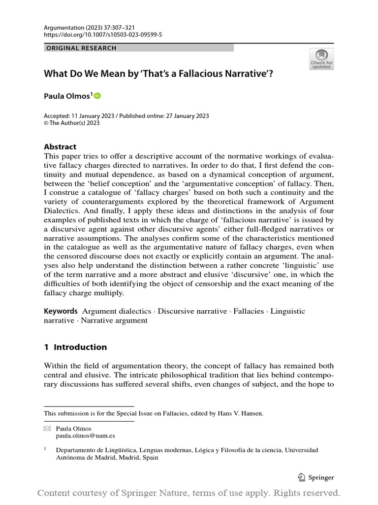 16 - OK - What Do We Mean by Thats A Fallacious Narrative | PDF ...