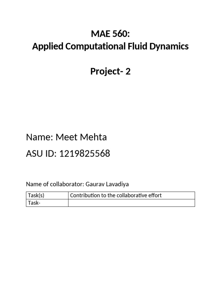 CFD Analysis of Fluid Dynamics Simulations | PDF | Fluid Mechanics ...