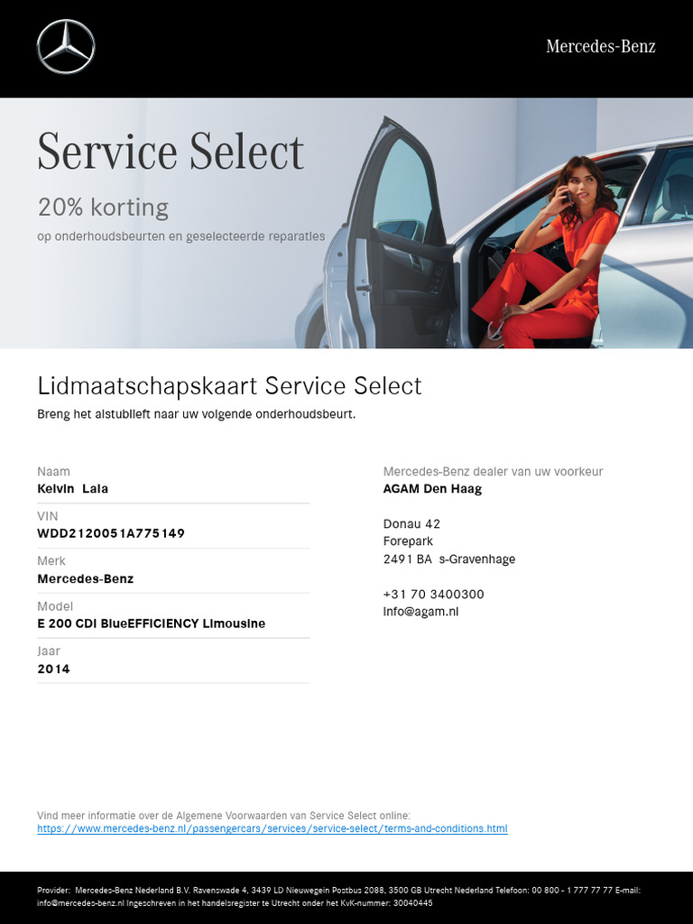 Service Select Membership Card | PDF