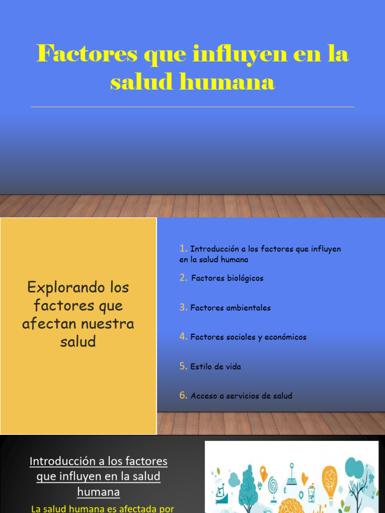 Factores que Afectan la Salud Humana | PDF | Cuidado de la salud ...
