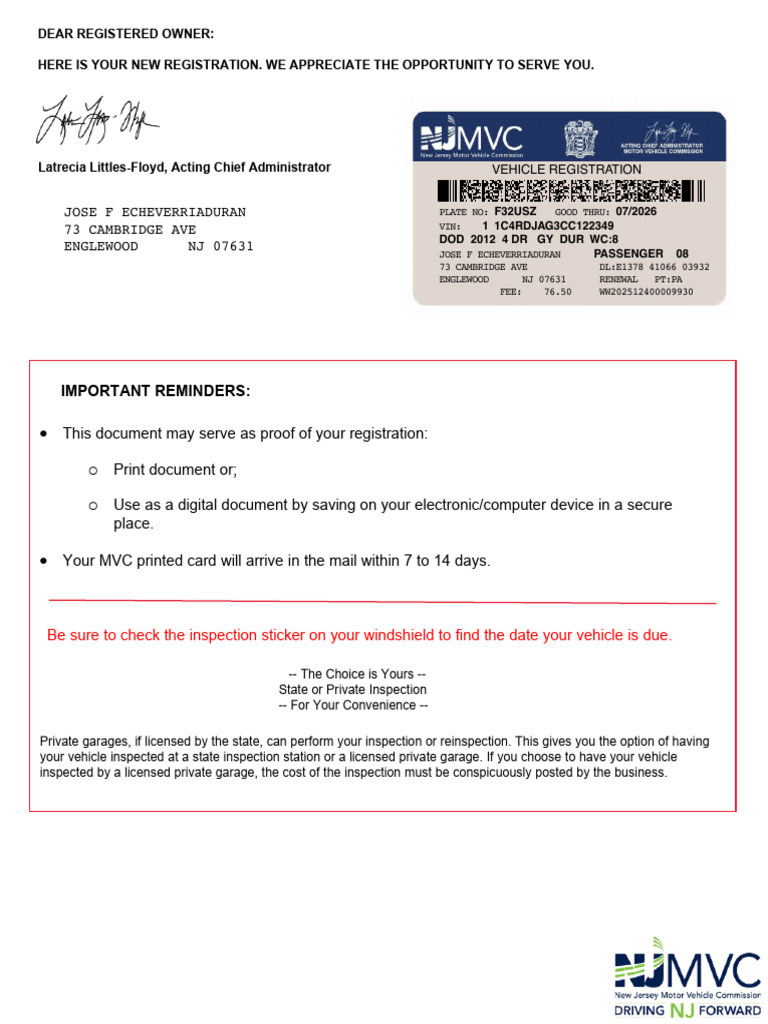 Httpsmymvc - State.nj - Usreg Renewaldocumentid ...