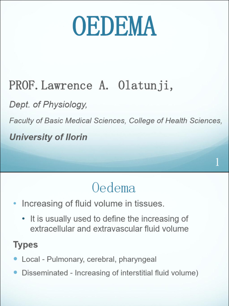 EDEMA-2020 JAN | PDF | Edema | Angiotensin