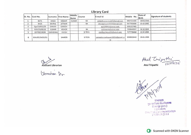 Library Card | PDF