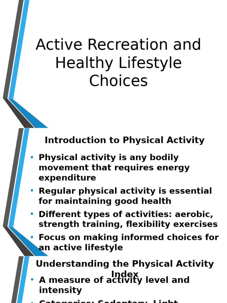 Active Recreation for a Healthy Lifestyle | PDF | Physical Fitness ...