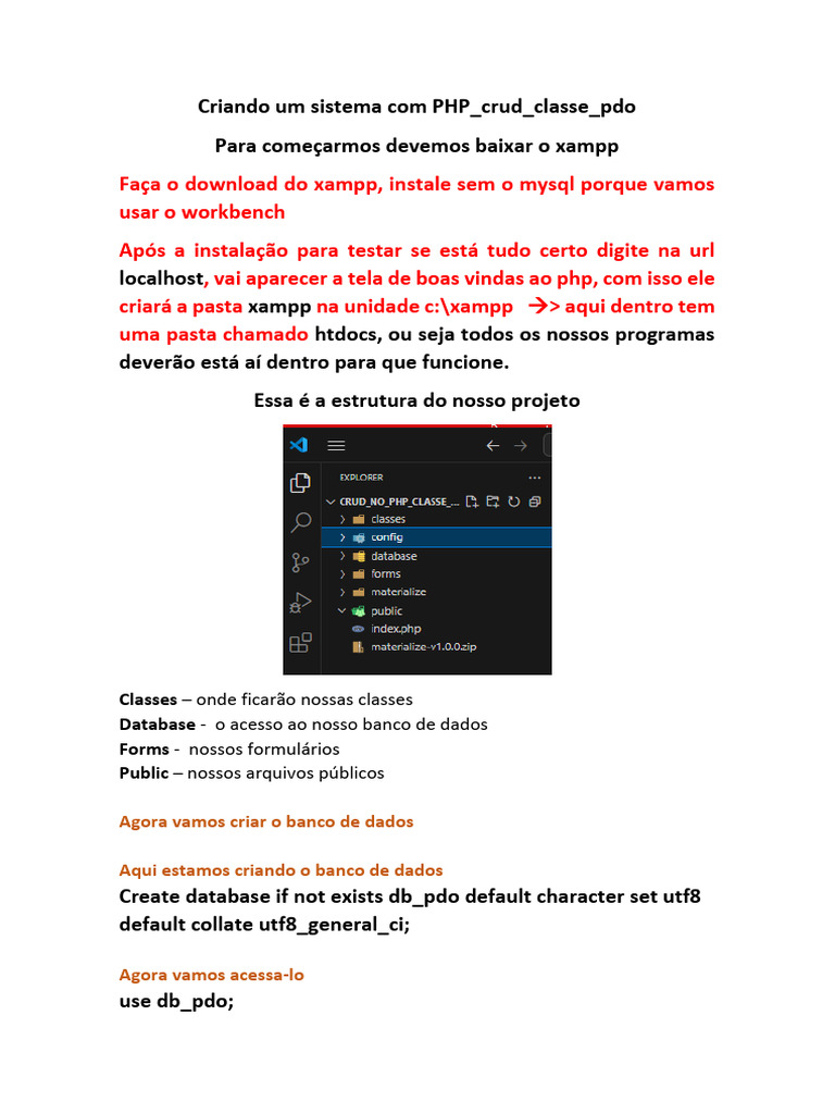 Sistema CRUD em PHP com PDO e MySQL | PDF | Bancos de dados ...