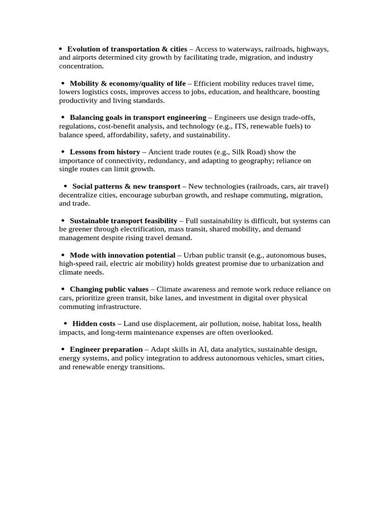 Transportation's Impact on Urban Growth | PDF