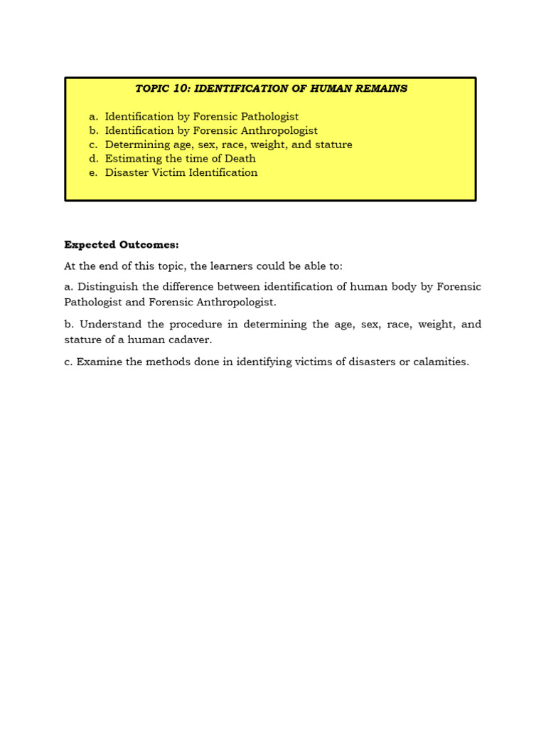 Identification of Human Remains Methods | PDF | Pelvis | Skull