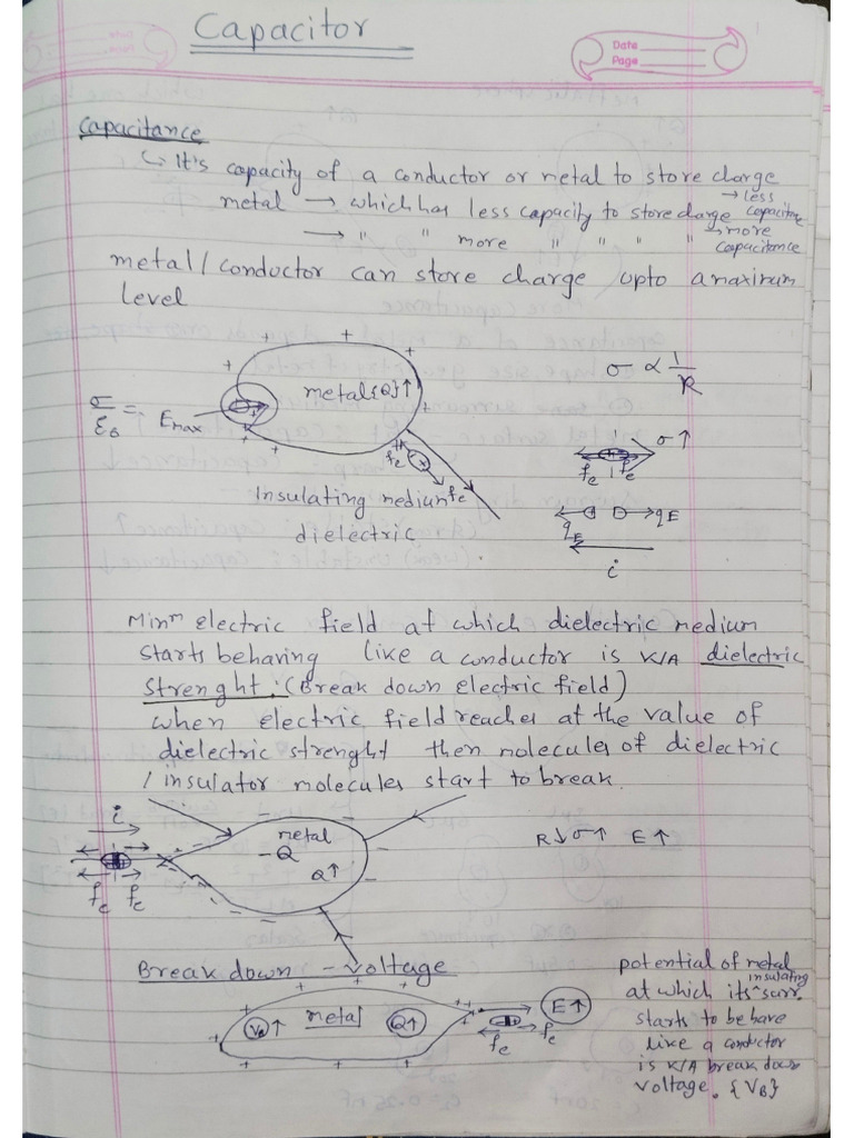 Capacitance Notes | PDF