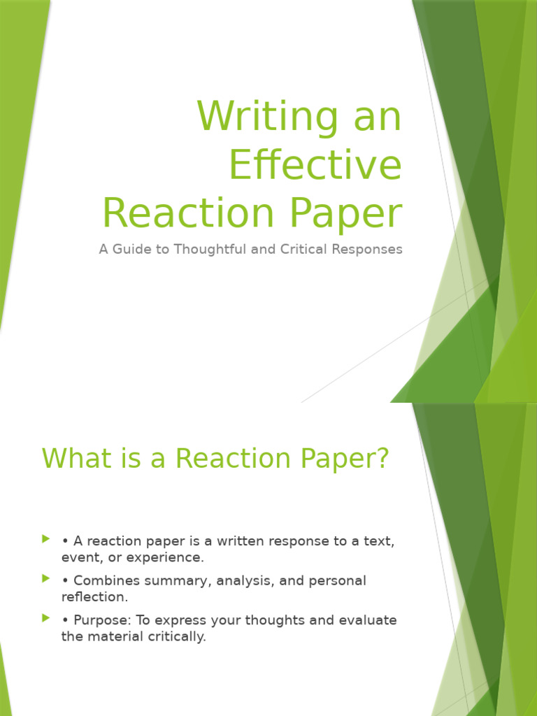 Crafting an Effective Reaction Paper | PDF | Happiness