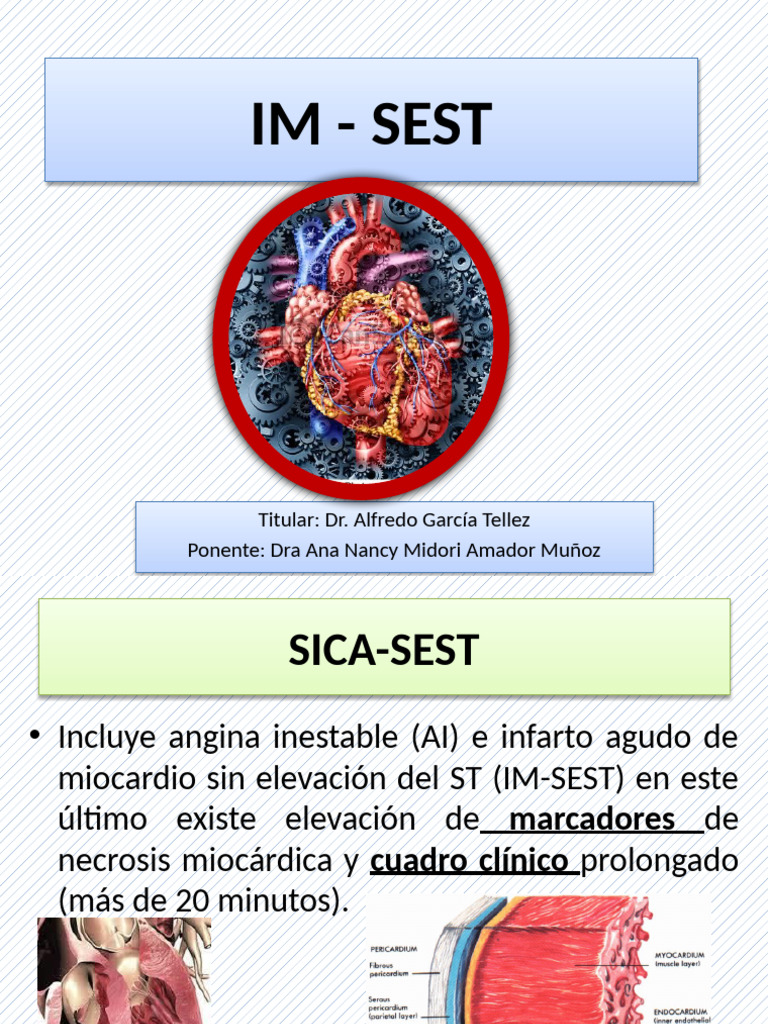 Manejo del IM-SEST y SICA en Pacientes | PDF | Infarto de miocardio ...
