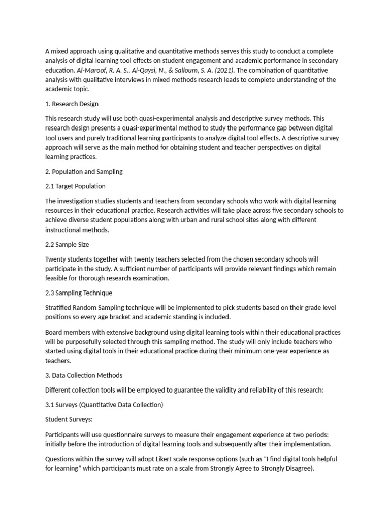 Impact of Digital Tools on Student Engagement | PDF | Survey ...